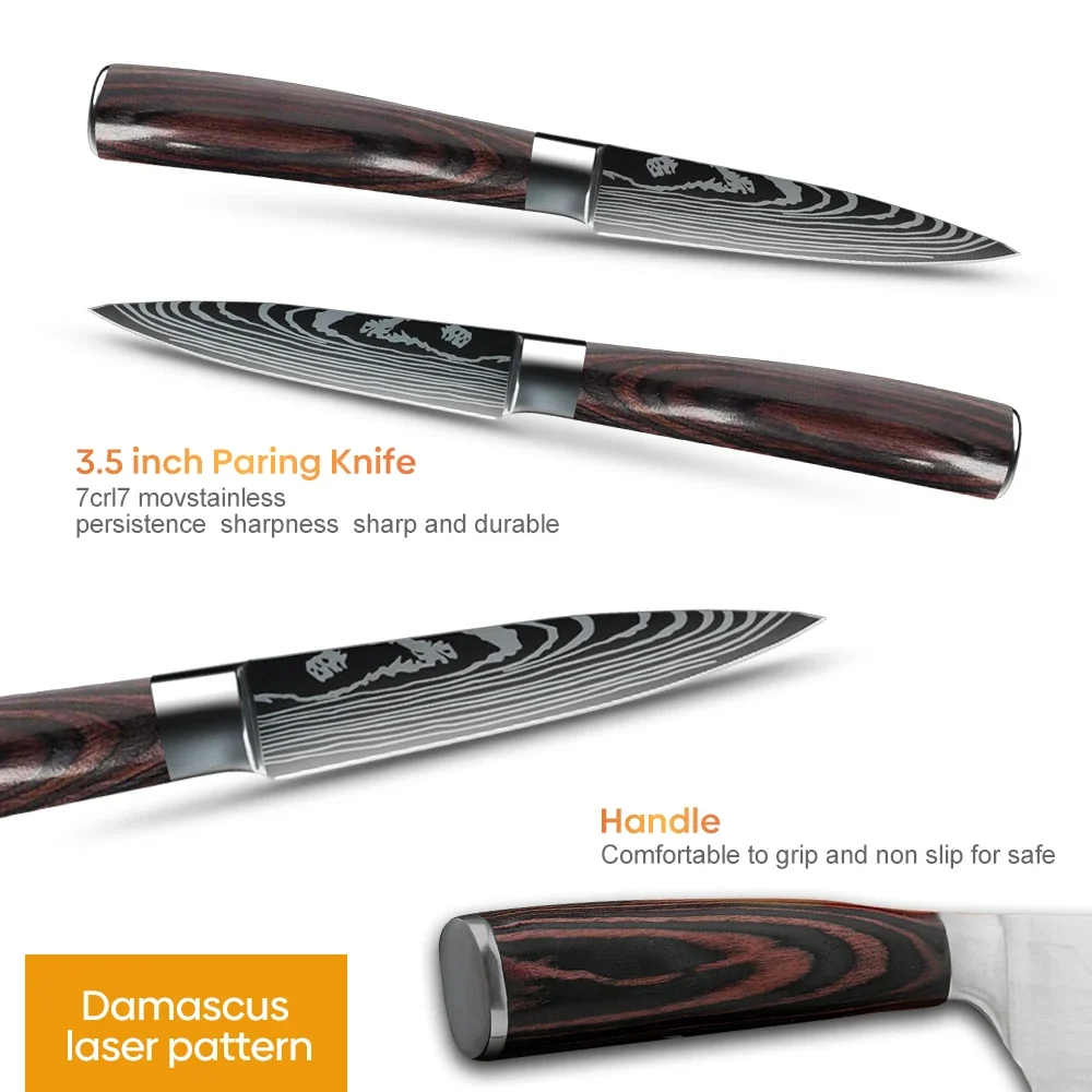 Профессиональный японский нож шеф-повара из нержавеющей стали для фруктов мяса