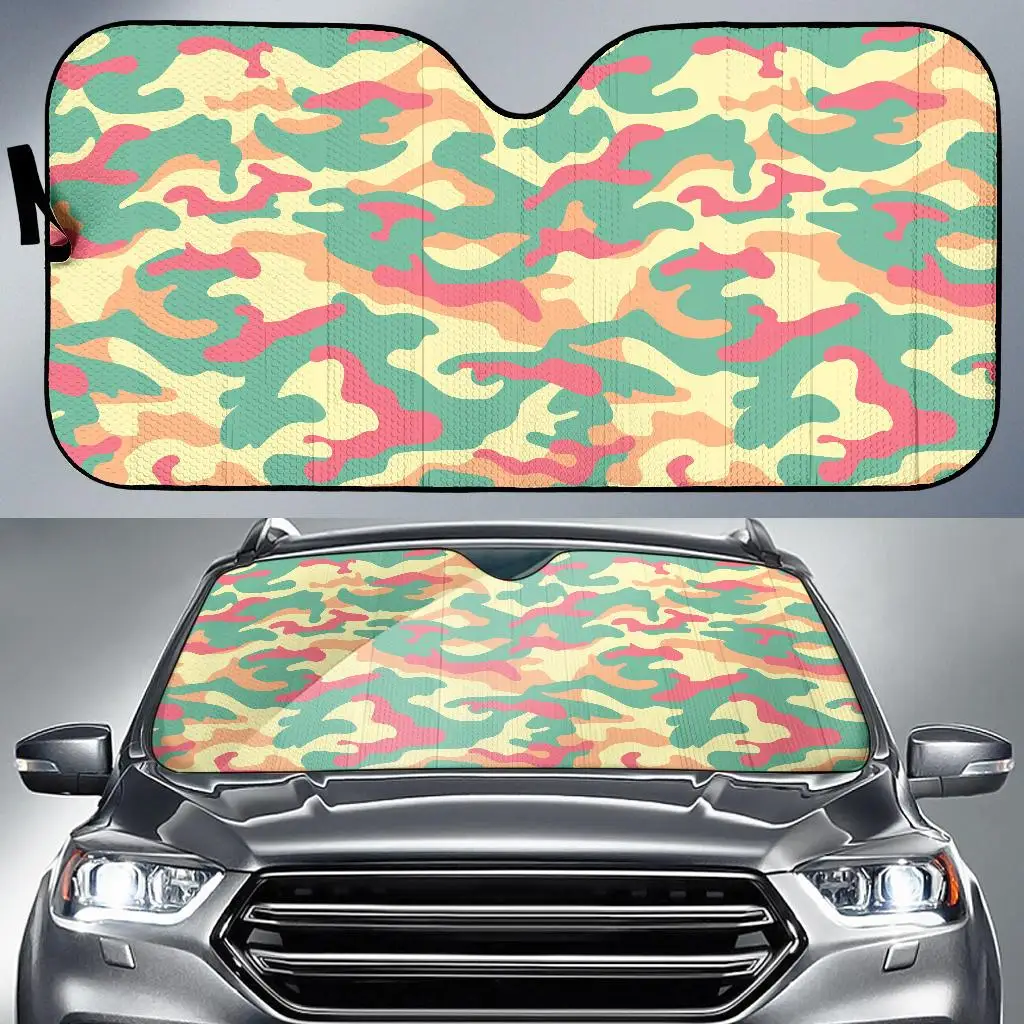 

Pastel Camouflage Print Car Sun Shade