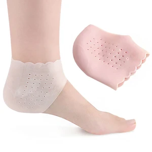 Protector Foot Case Gel Heel Thin Socks with Hole Foot Skin Gel Care Support Protector Socks Silicon in Pakistan