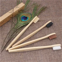 10pcs colorful toothbrush natural bamboo tooth brush set soft bristle charcoal teeth eco bamboo toothbrushes dental oral care