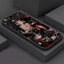 NARUTO Phone Case For Funda iPhone 11 12 13 Pro Max Mini X XR XS SE 2020 5s 6 7 8 Plus Carcasa Celular Soft Etui Black