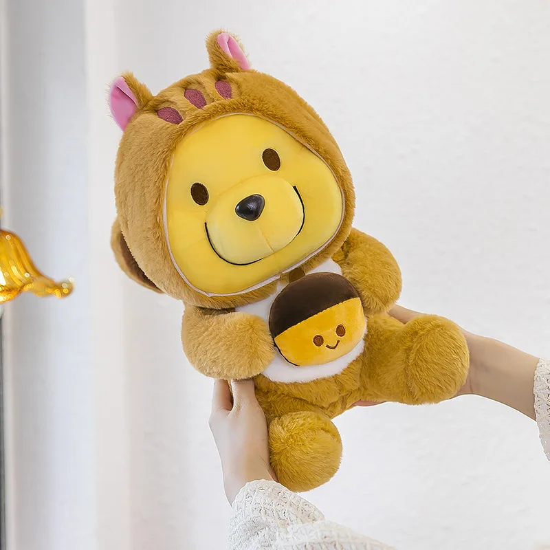 

2023 Disney Winnie The Pooh Plush Cute Cartoon Stuffed Plushie Big Bear Doll Anime Plush Pillow Toys Squirrel Pooh Kid for Gifts