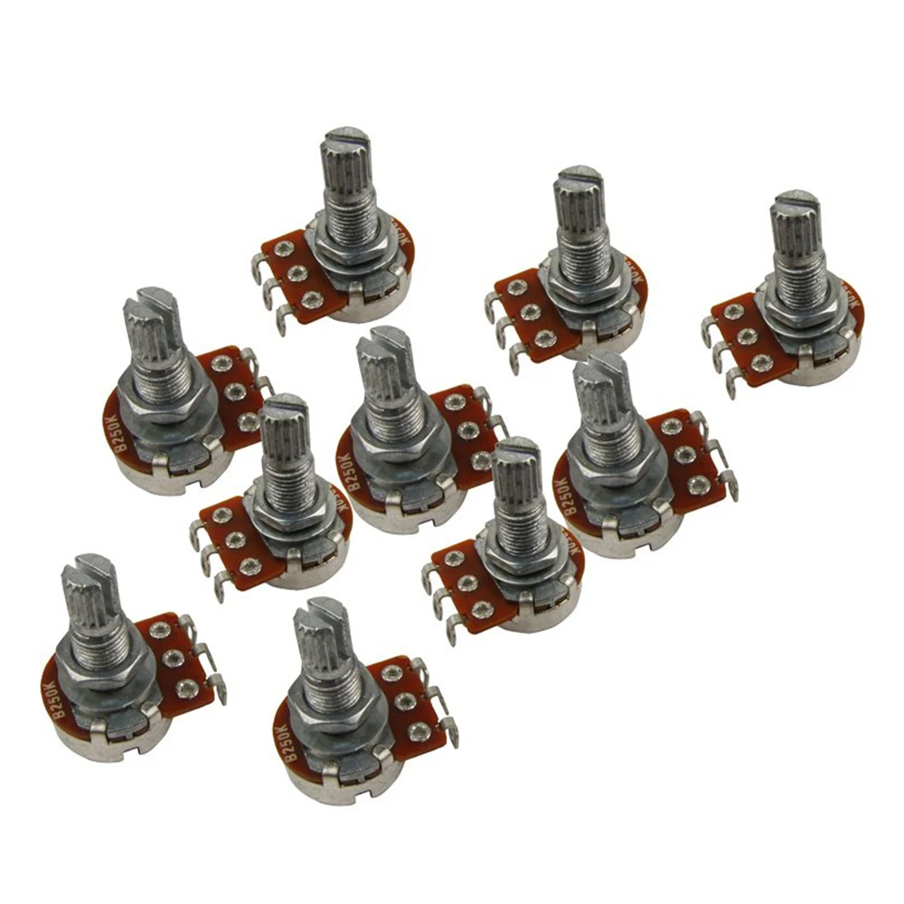 

Guitar Small Size Pots B250K Potentiometers For Guitar Parts (Pack Of 10)