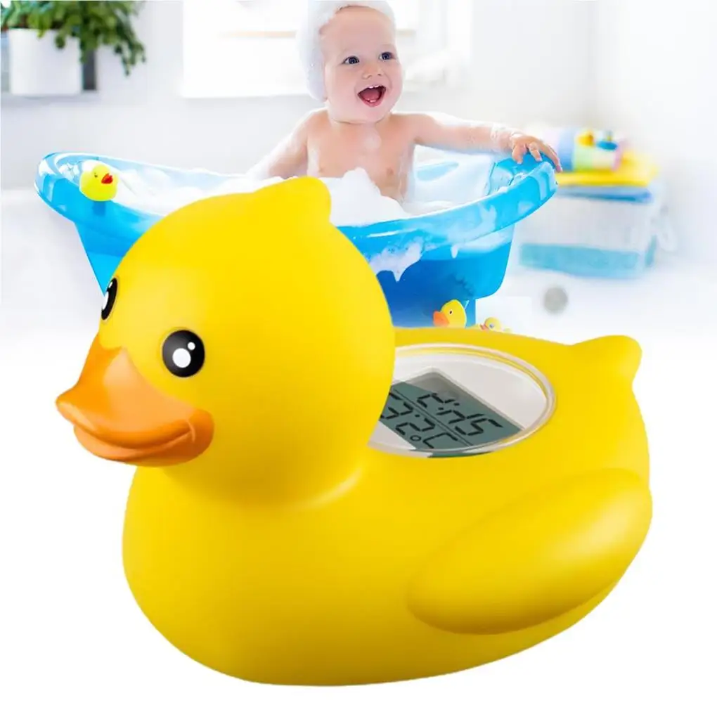 Baby Bath Thermometer For Newborn Duck Shape Waterproof Room Temperature Gauge Shower LED Bathtub Toys Bathroom Accessory