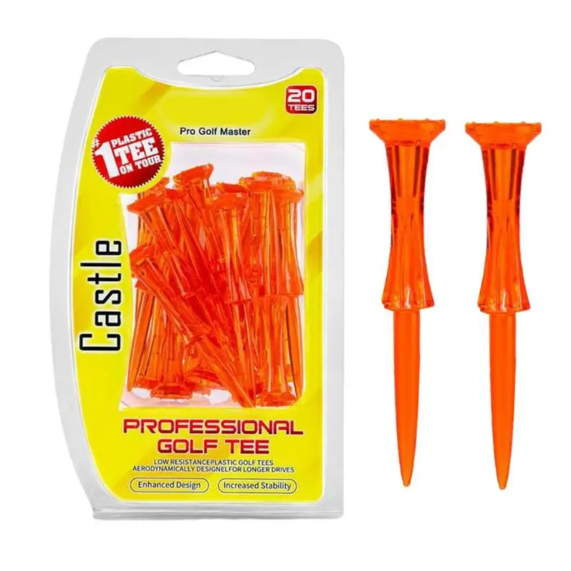 

Outdoor Golf Tees Golf Practice Tees Base Golfing Tees Crown Head Design 20pcs Court Training Golf Tees For Outdoor Golf Golf
