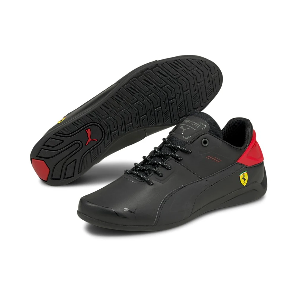 Ботинки для прогулок унисекс кроссовки Puma Ferrari Drift Cat Delta 30686401 черного цвета синтетического материала, спортивный стиль для прогулок, экипировка для фитнеса.