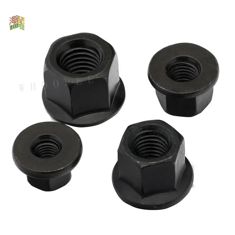 1PCS M8 M10 M12 M14 M16 M18 M20 M24  High flange with cushion nut hexagon thickened nut die pressing plate nut