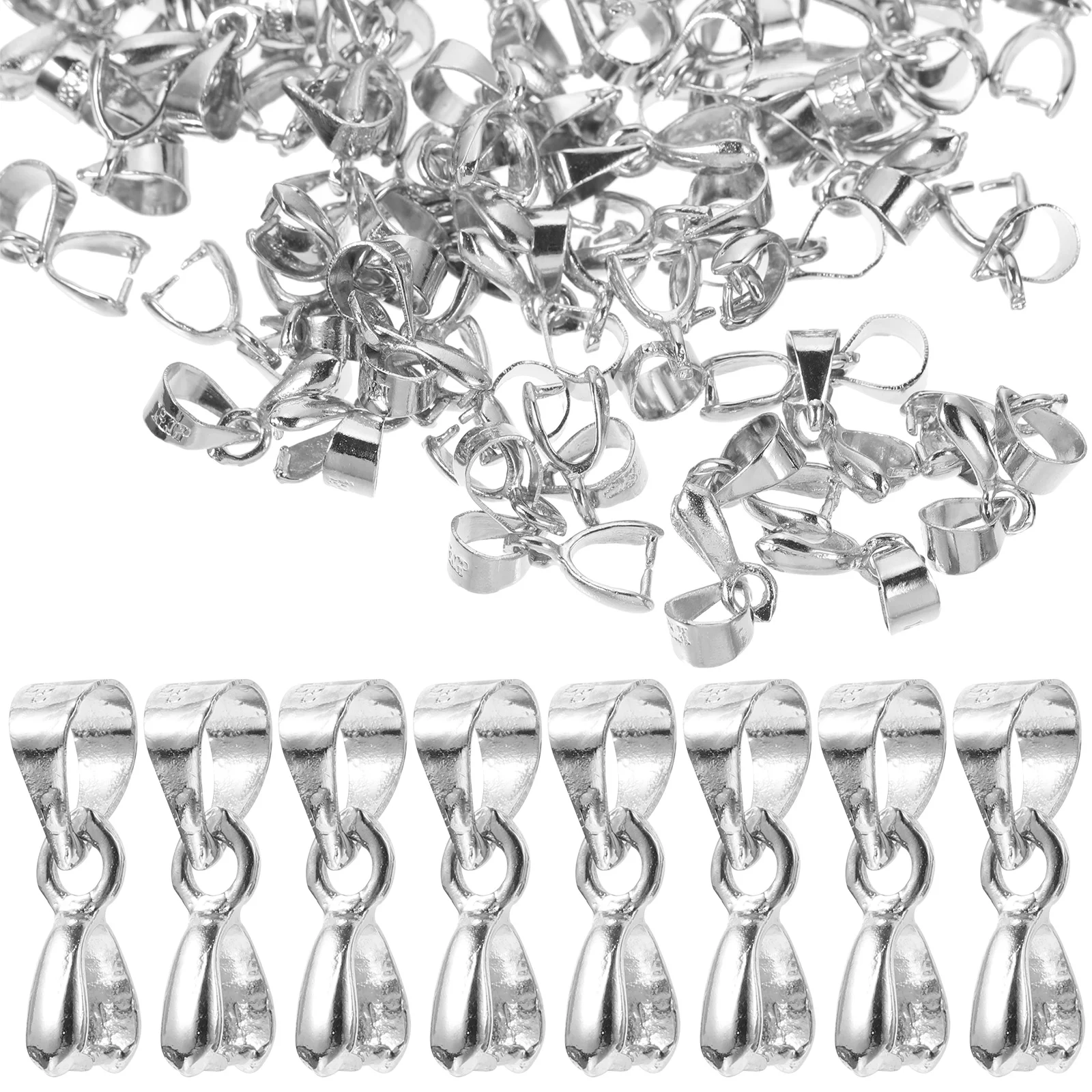 

Claw Clip Bail Charm Clasp DIY Necklace Findings Jewelry Clasps Chain Connector