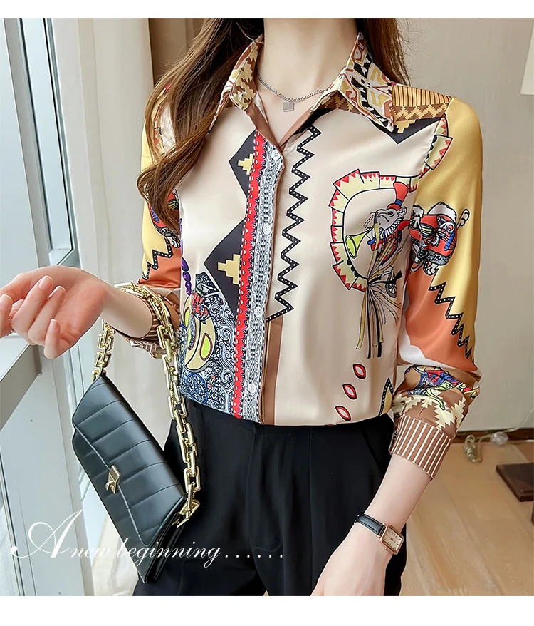 FANIECES 한국국뷰뷰뷰옷 옷 свободные рубашки для офиса женские рубашки-поло с воротником