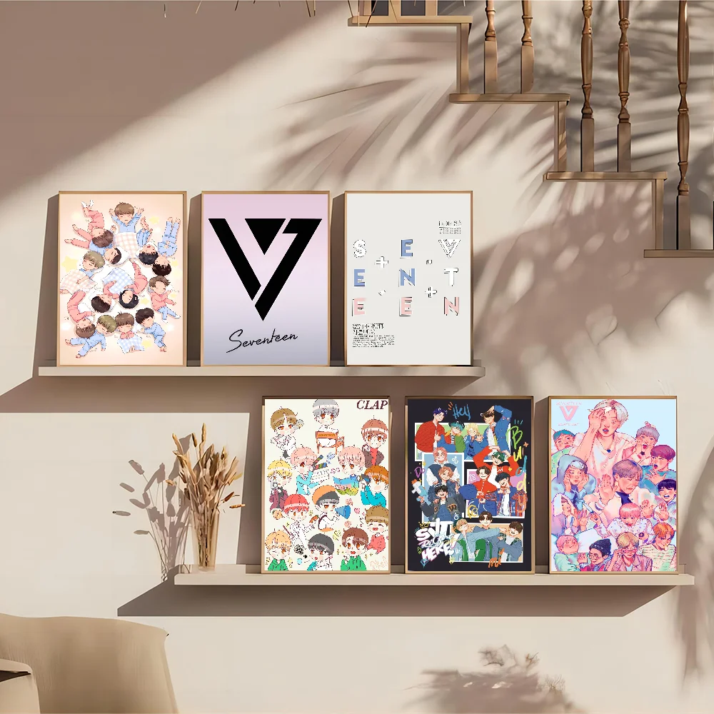 S-Seventeen K-Kpop классические постеры с фильмами необычные наклейки на стену для