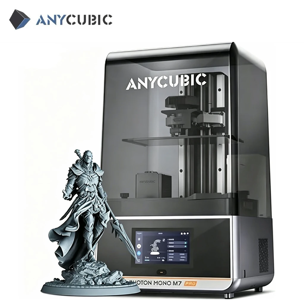 Фото ANYCUBIC Photon Mono M7 Pro 14K Высокоскоростной LCD 3D-принтер для фотополимерной смолы с автоматической подачей, УФ-печать, для ювелирных изделий и моделей №1
