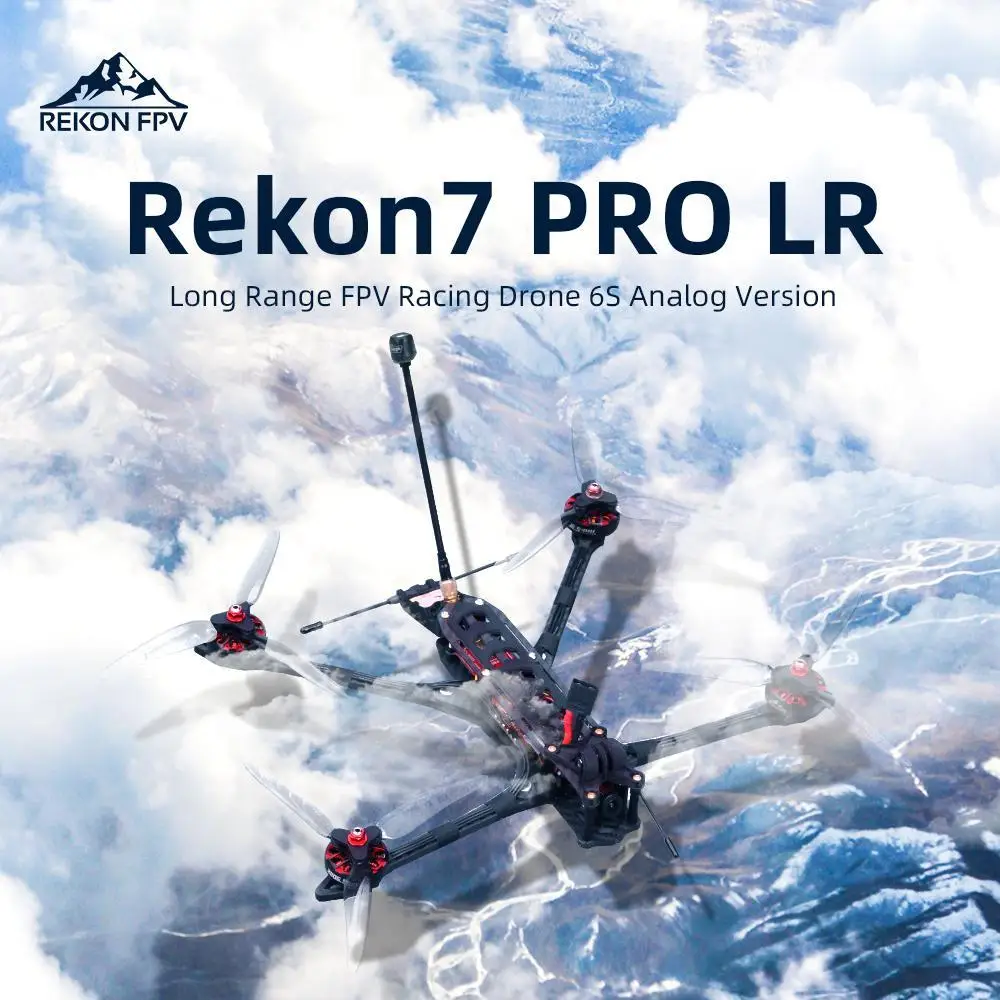 

HGLRC Rekon7 PRO Analog Zeus F722 BLHELIS 48A 800mW Caddx Ratel 2 M80 PRO AEOLUS 2806.5 1250KV FPV 6S 7inch FPV RC Racing Drone