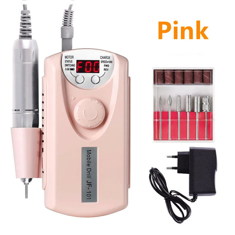 

30000 RPM Electric Nail Drill Machine Built-in 2200mAh Battery Machine Portable Pedicure Nail Polisher Grinding Device Nail Tool
