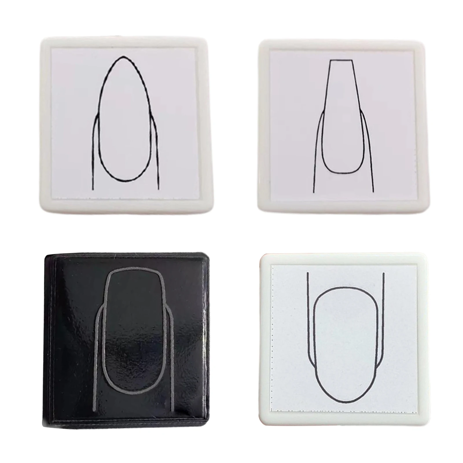Шаблон для рисования на ногтях "Nail Art Practice Seal Square Round Type New Hand Design Style Mold Watercolor Hand-painted Tool Template on".