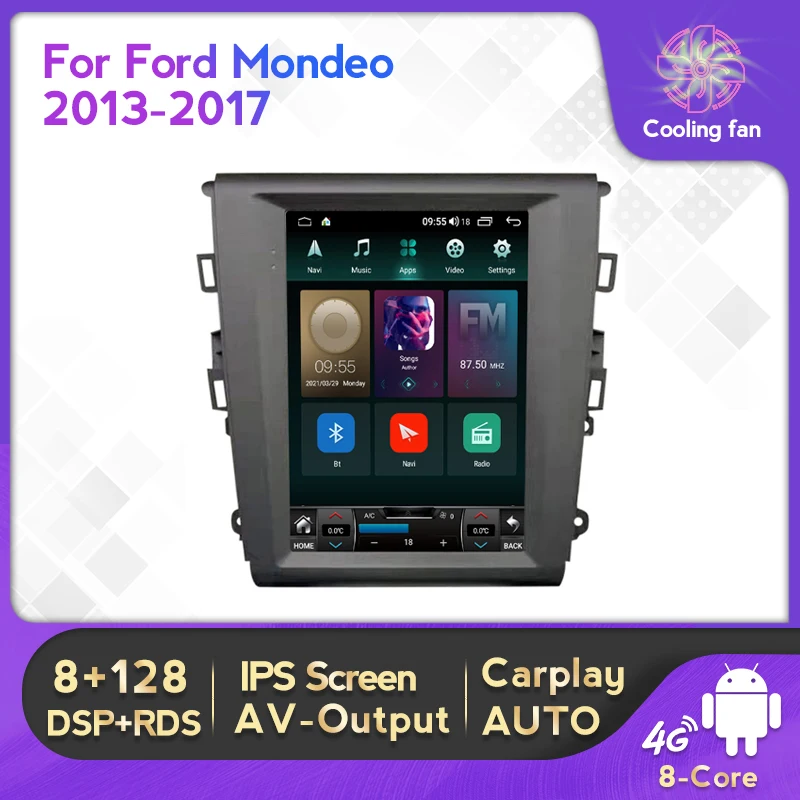 Автомобильный радиоприемник на Android 11 с вертикальным экраном 9 7 дюйма для Ford Mondeo