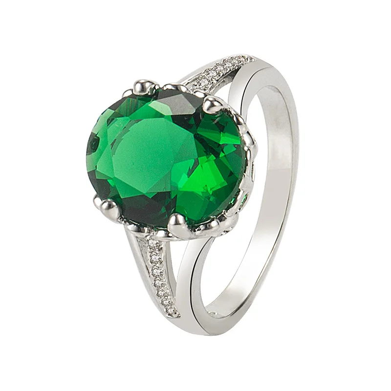 

Genuine 925 Sterling Silver Jewelry Natural Emerald Gemstone Ring Women Fine Silver 925 Jewelry Bizuteria Anillos Wedding Rings