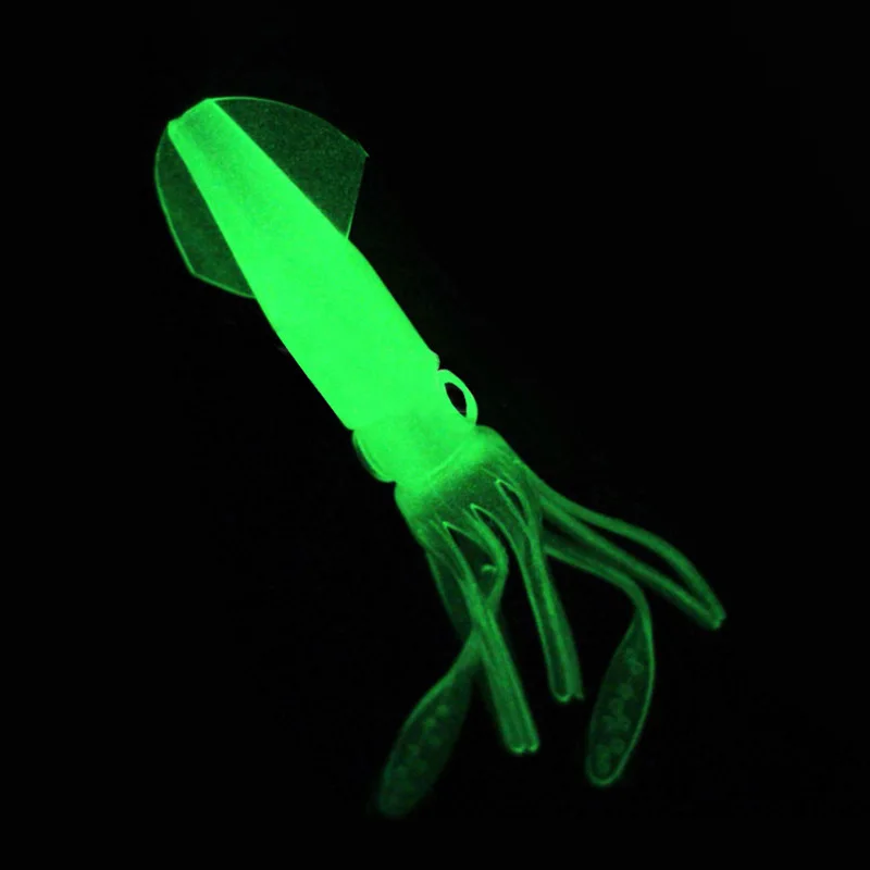 

3Pcs/lot Fishing Soft Lure 10cm8.6g Luminous Rainbow Squid Jig Fishing Lures Octopus Calamar For Sea Fishing Wobbler Bait