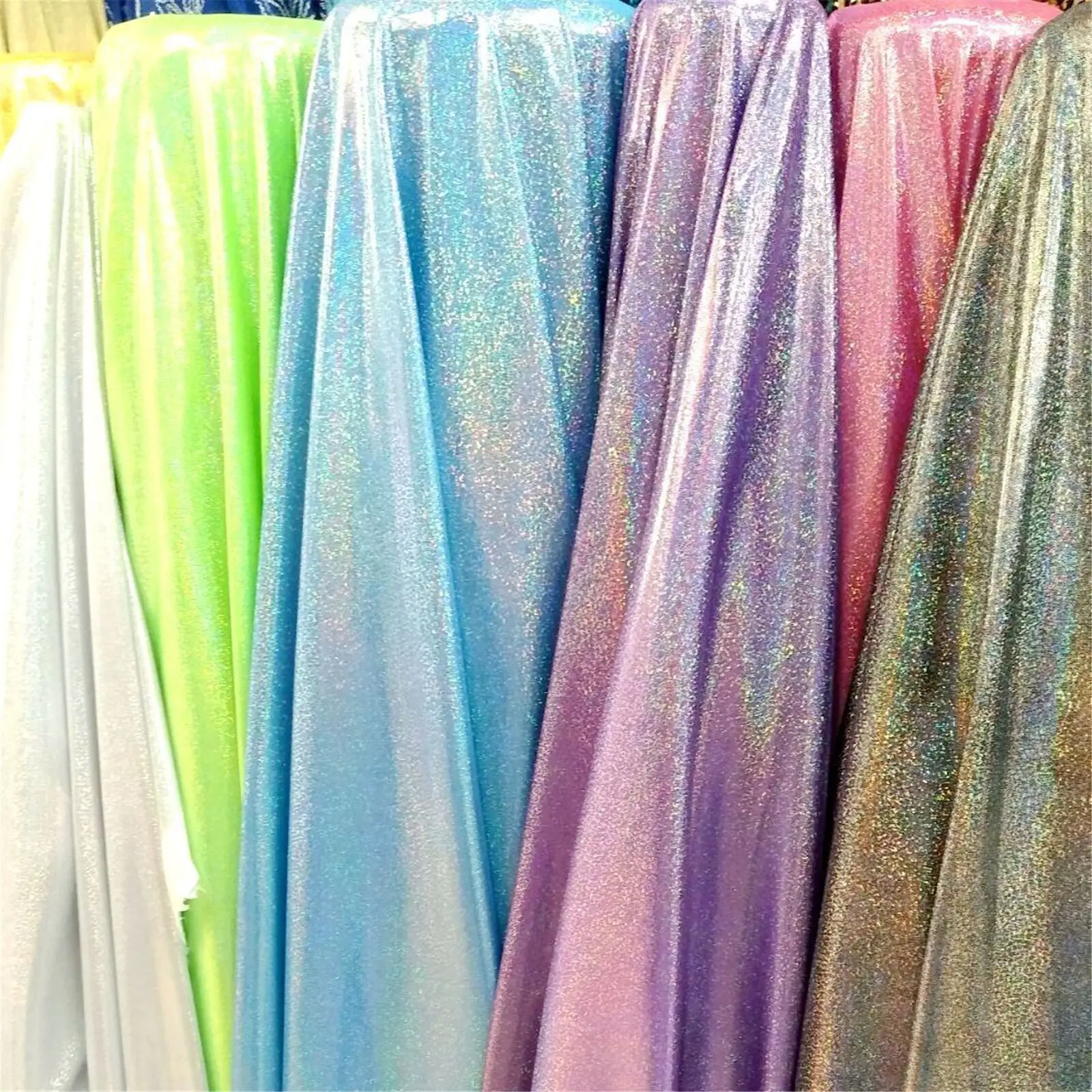 150x50 См Блестящая Лазерная Резка Полиэфирная Ткань Для Свадебной Вечеринки