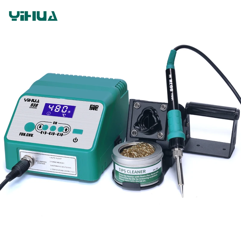 YIHUA 938 75W multifunction LCD displayfast heating soldering desoldering station