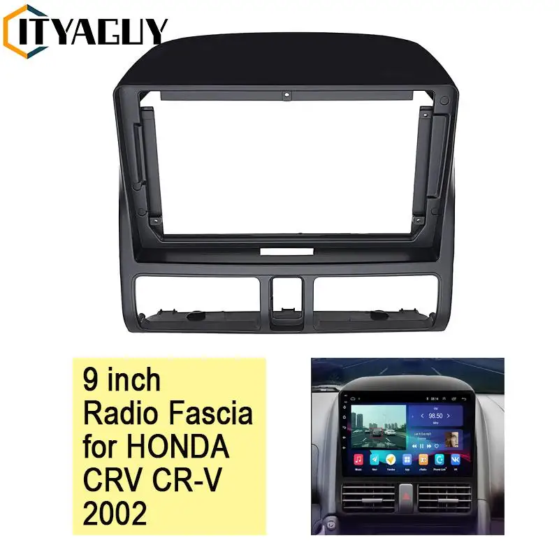 

Рамка для автомобильного радио, 2 Din, 9 дюймов, для HONDA CRV CR-V 2002, мультимедийный видеоплеер, комплект крепления для приборной панели, безрамочная панель