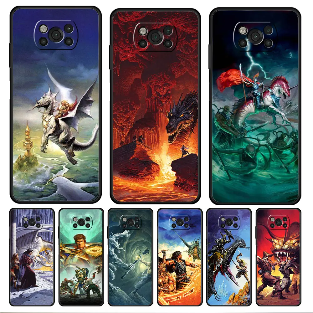 

For Xiaomi POCO 10T X4 F3 M3 MI 11 lite 11T M4 Pro 5G F4 GT 9T X3 NFC Celular Coque Dungeons Dragons Old School Casing Back