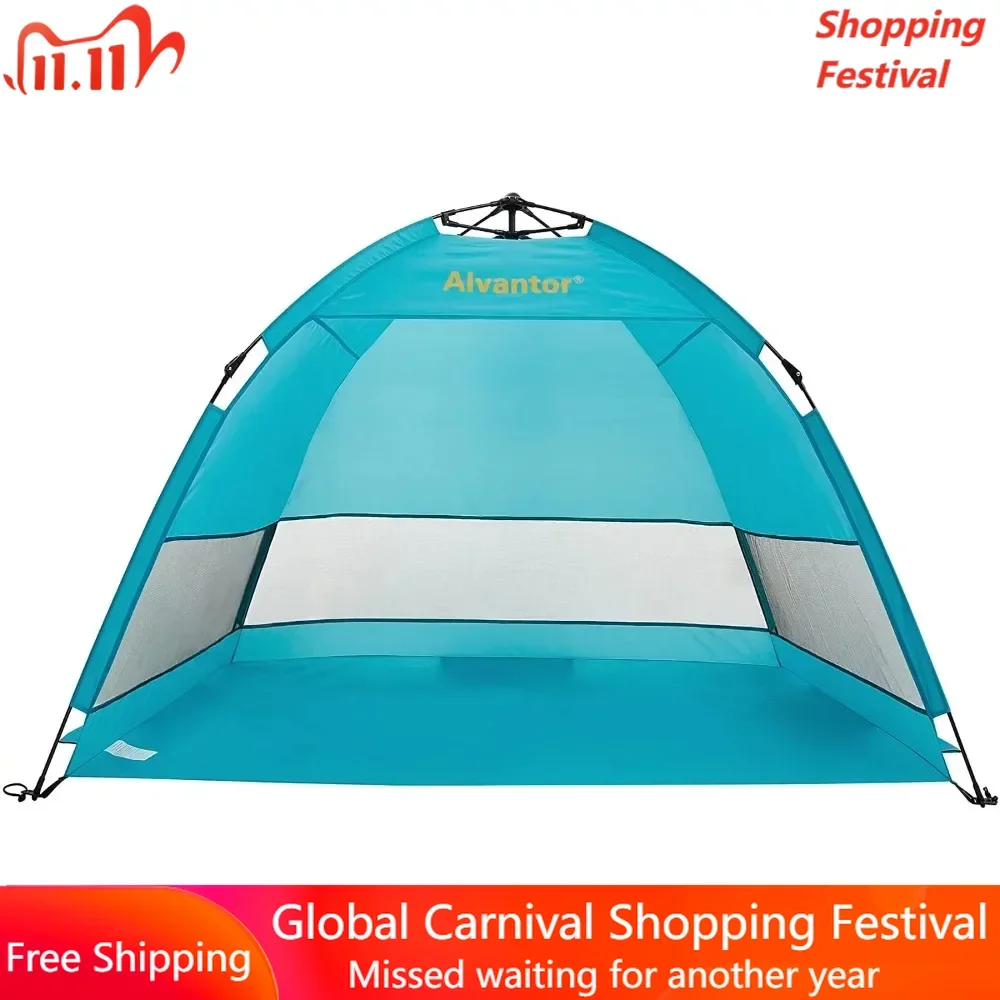 

Пляжная палатка 79x47 дюймов, 50 + УФ-защита UPF и водонепроницаемая ткань, для стен и пола