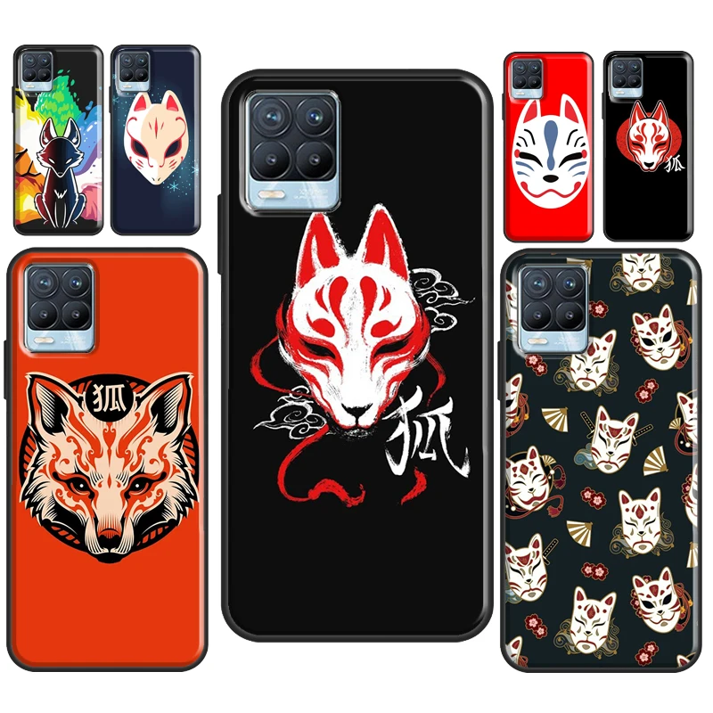 Японская китайская маска лисы для Realme GT Neo 2 Master C21 C3 8i 7 8 Pro чехол OnePlus 9R 8T Nord2 9 -
