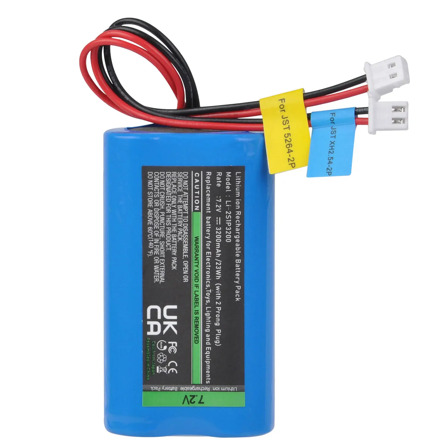 2Pcs 18650 Battery 7.2V 3200mAh Rechargeable Lithium Battery for Megaphone Speaker Bluetooth Loudspeaker RC Toys images - 6