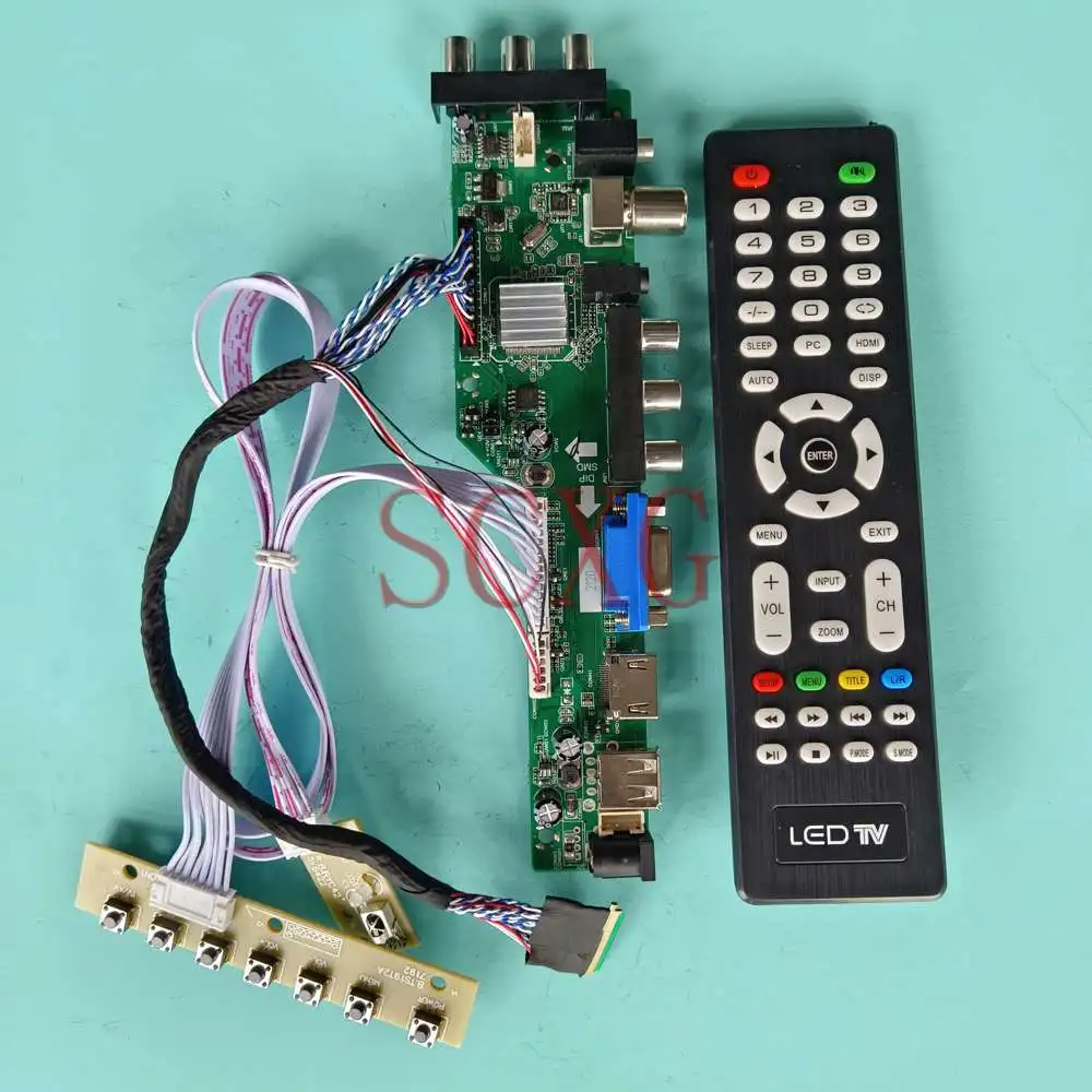 

Fit LTN156HT01-101 15,6 "цифровой сигнал DVB VGA AV USB HDMI-совместимый 1920 1080 LVDS 40 Pin экран комплект платы управления ЖК-драйвером