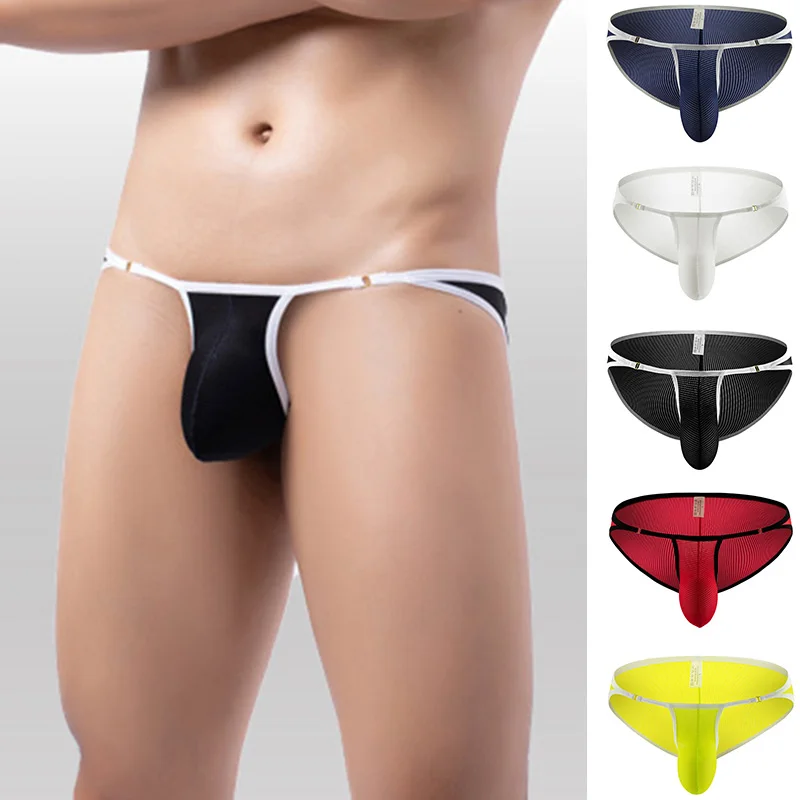 

Breathable Men's Briefs Thong Jockstrap Underwear Underpants Panties Sexy Men Shorts Bulge Pouch