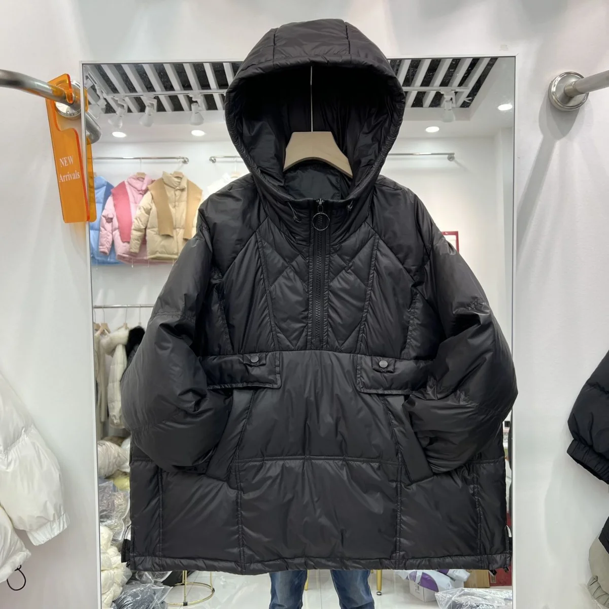 New Oversized Women Jackets Winter Coat Warm Korean Fashion Cotton-padded Jacket Long Sleeve Top Sweatshirt Hoodie