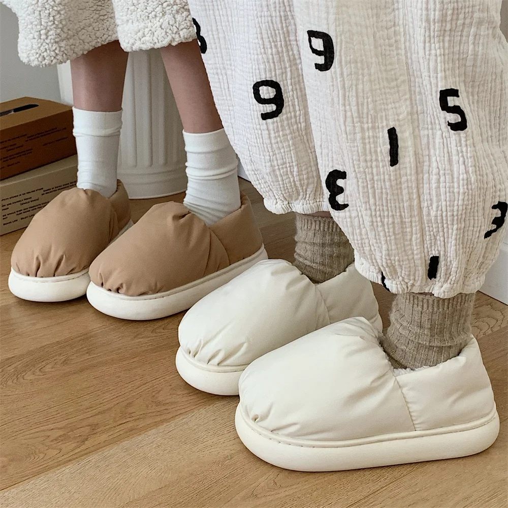 Женская одежда зимние домашние теплые простые хлопковые тапочки на каблуке все