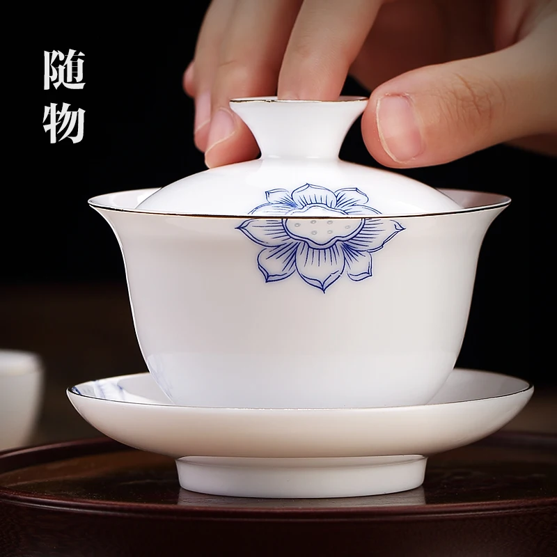 Чайная посуда Gaiwan Chawan набор из чаши для супа китайские кружки кунг-фу фарфоровая