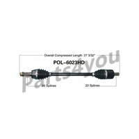 heavy duty front left right drive shaft front axle with cv joint for polaris ranger 570 900 1000 rzr 4 800 diesel pol 6023hd