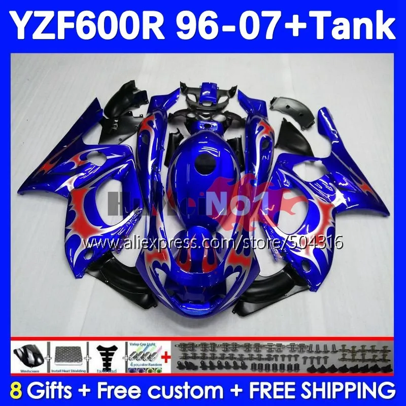 

OEM Thundercat For YAMAHA YZF 600R YZF-600R 39No.22 YZF600R 96 97 98 99 00 01 2002 2003 2004 2005 2006 2007 Fairing glossy blue