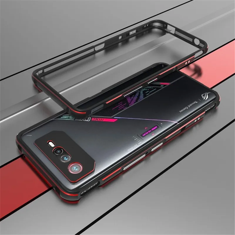 Бампер для телефона Asus ROG Phone 6 Pro металлическая алюминиевая рамка защитная пленка