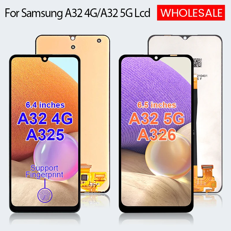 

Free Shipping A32 4G Screen A325 Display For Samsung Galaxy A32 5G Lcd Panel Replacement A326BR Touch Digitizer Assembly