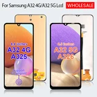 Бесплатная доставка, экран A32 4G, дисплей A325 для Samsung Galaxy A32 5G, сменная панель ЖК-дисплея A326BR, сенсорный дигитайзер в сборе