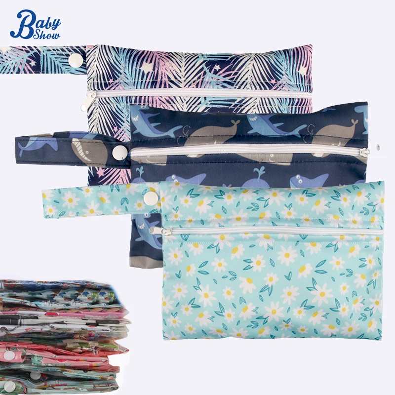 Водонепроницаемая моющаяся многоразовая тканевая сумка для подгузников 14 х20 см