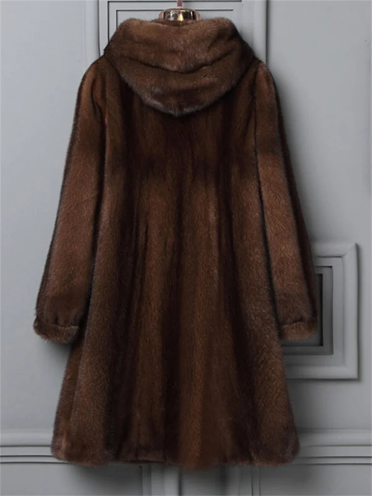 Faux Fur Coat Women High Imitation Mink Fur Jackets 2022 Autumn Winter New Fashion Casual Long Loose Thick Warmth Clothes Female