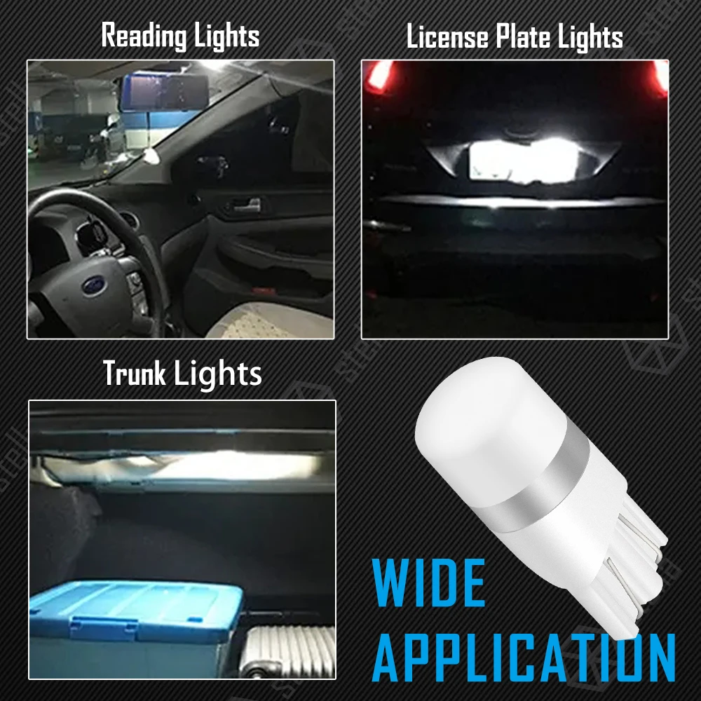 STELLA 8-упак. T10 Светодиодные Автомобильные Сигнальные Лампы 360 Градусов Белый