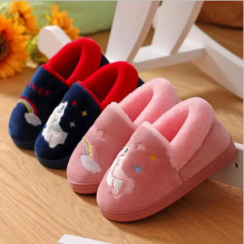 New Unicorn Kids Slippers For Toddler Boys Indoor Shoes Baby Girl Fur Slides Cotton Flip Flop Warm Winter House Children Slipper 4 New Unicorn Kids Slippers For Toddler Boys Indoor Shoes Baby Girl Fur Slides Cotton Flip Flop Warm Winter House Children Slipper 4