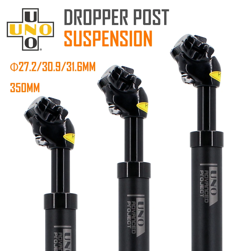 UNO Bike Shock Absorption 27.2/30.9/31.6X350MM Damping Seat Tube Suspension Bicycle Seatpost MTB Seat Posts Aluminium Mtb Power