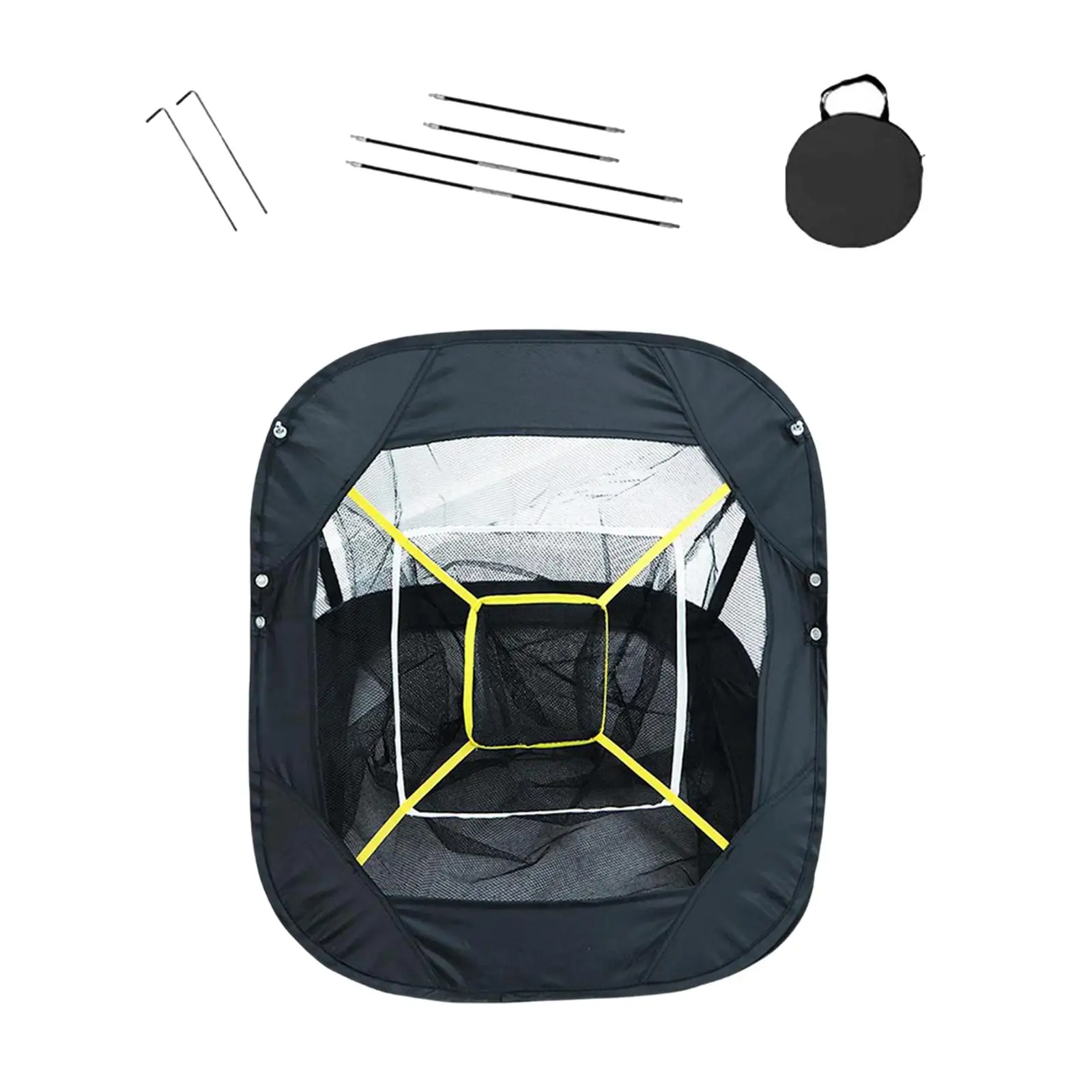 

Large Golf Chipping Net Collapsible Multi Height with Carrying Case Swing Game for Accuracy Practice Training Golfing