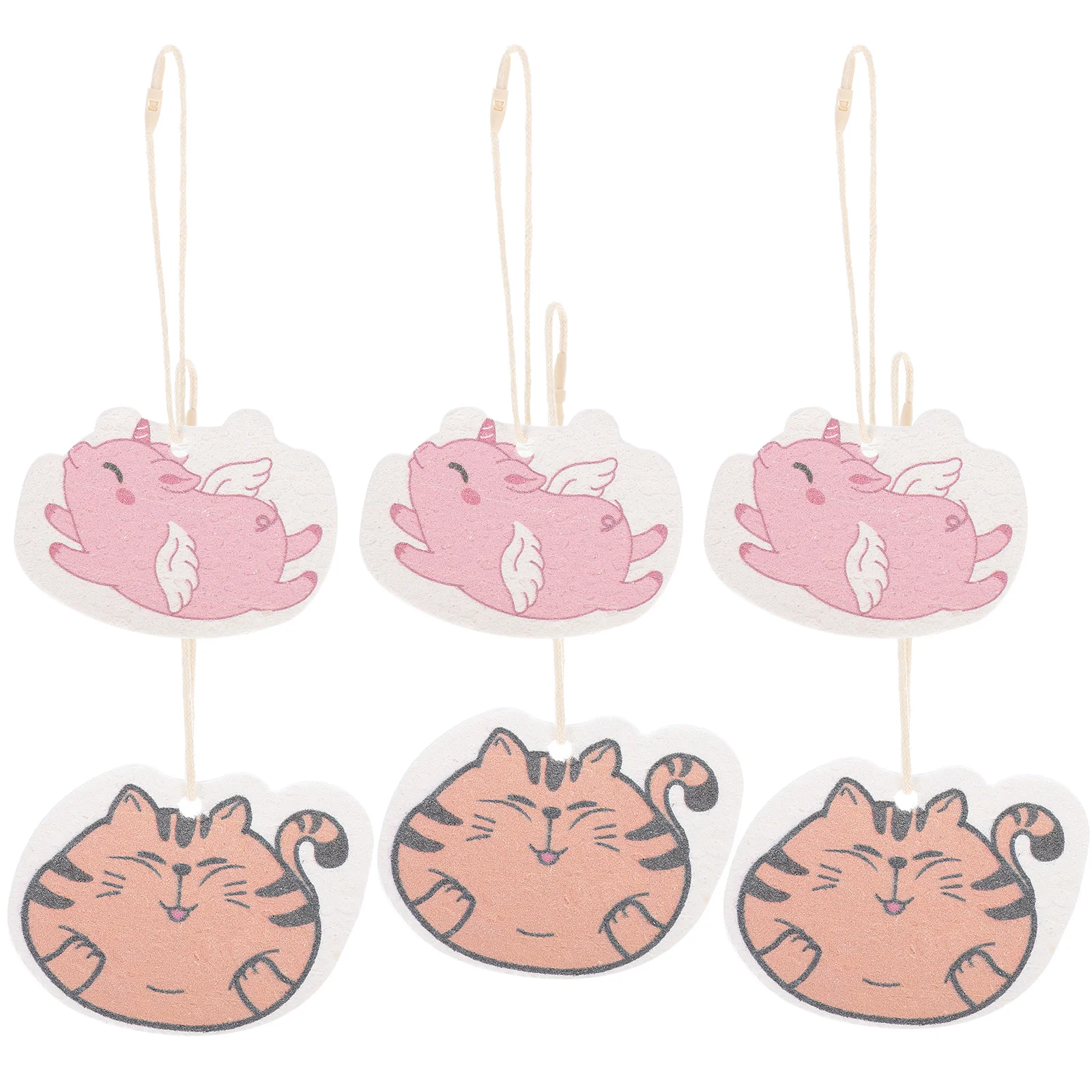 

6 Pcs Compressed Sponges Cleaning Cellulose Dish Scrubber Kitchen Scrubbers Wash Dishwashing