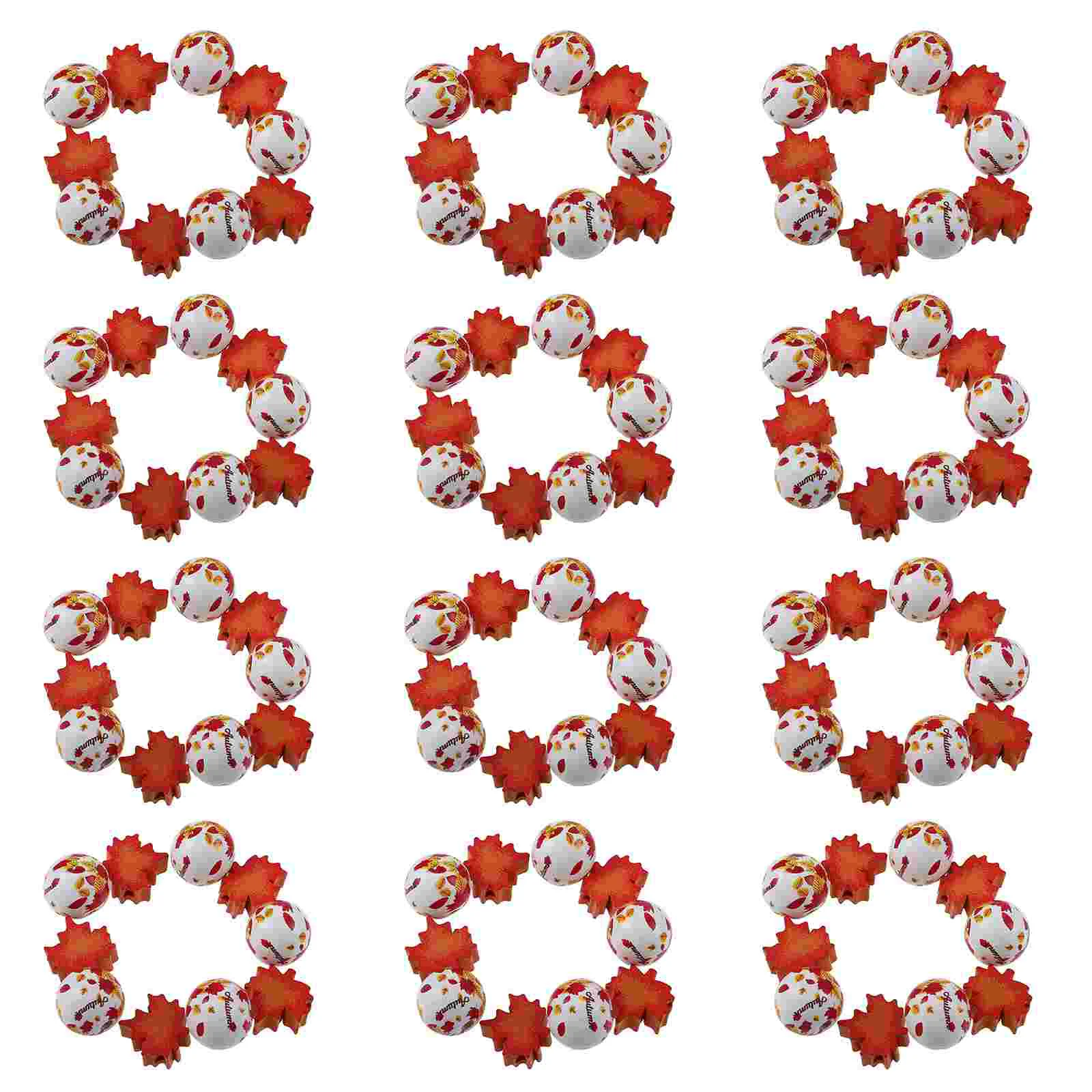 

Beads Wooden Bead Spacer Fall Wood Loose Leaf Autumn Thanksgiving Craft Round Farmhouse Garlanddecorative Maple Charms