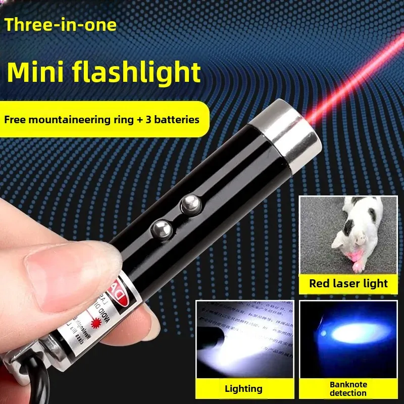 Мини-фонарик три в одном детектор денег лазерный микроскоп электрический свет