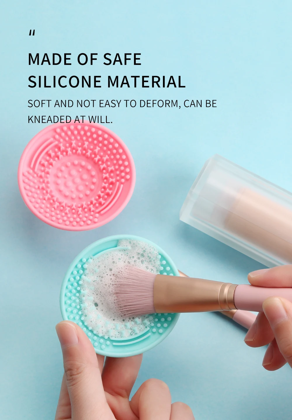 Силиконовая Кисть для макияжа 1 шт. коврик мытья основы и геля скребок доска кисти