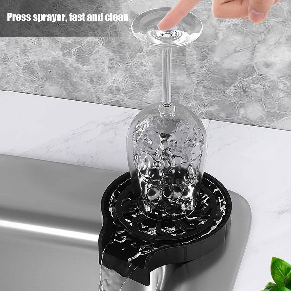 

Faucet Glass Rinser For Kitchen Sink Automatic Cup Washer Bar Glass Rinser Coffee Pitcher Wash Cup Tool Kitchen Cup Cleaning