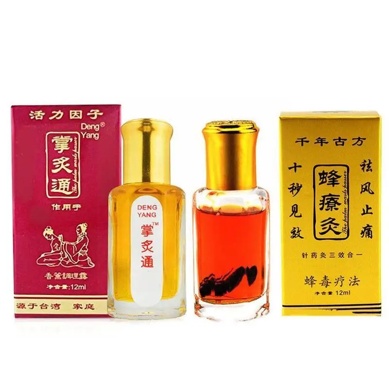 

12 мл, релаксация шеи, спины, тела, болеутоляющее средство для массажа тела, незаменимый пластырь с ядом, Пчелой, китайский травяной Y2N4